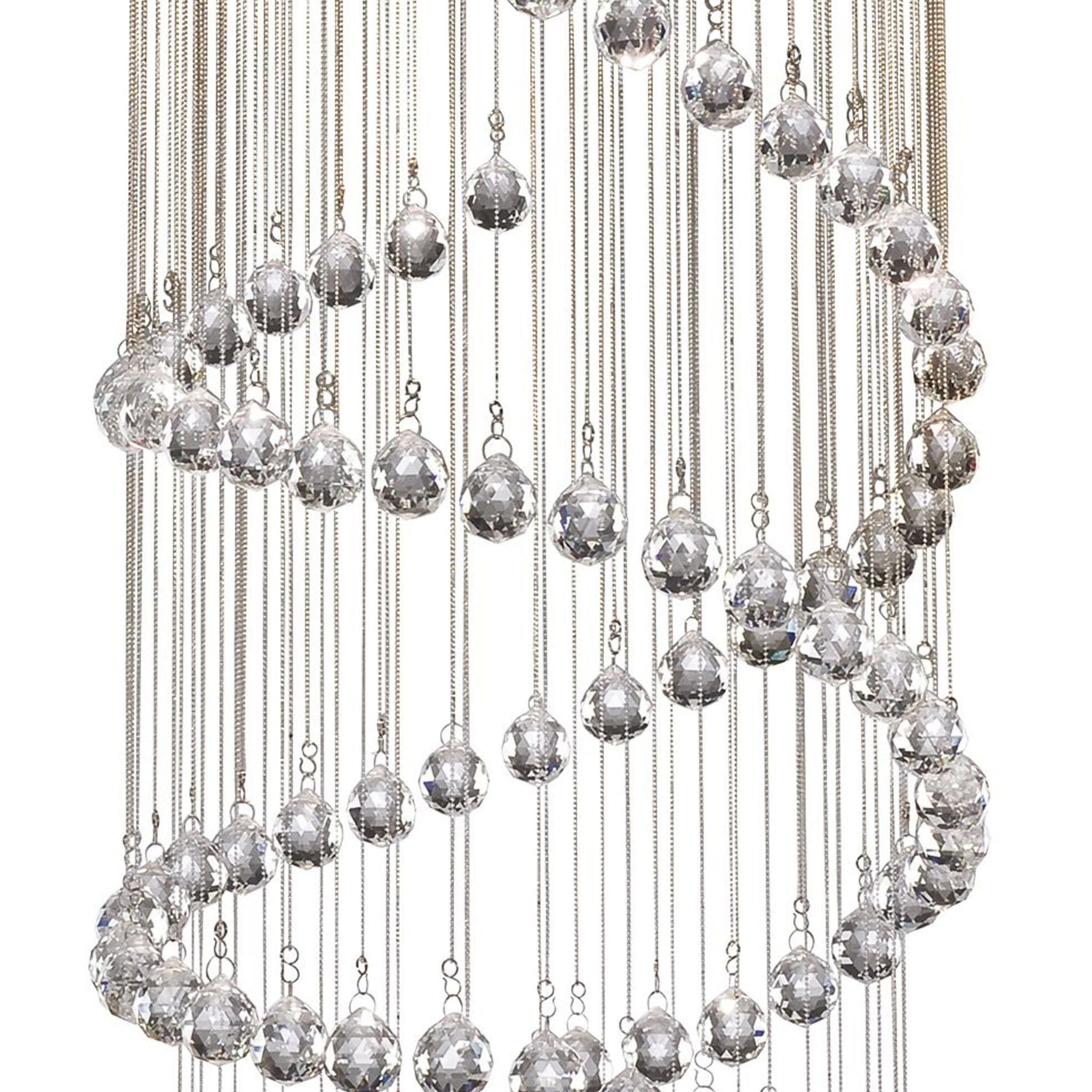 Searchlight Electric Hallway 5Lt Multi-Drop Pendant- Chrome Metal & Clear Crystal 8843CC