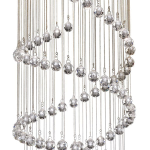Searchlight Electric Hallway 5Lt Multi-Drop Pendant- Chrome Metal & Clear Crystal 8843CC