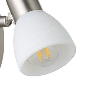Eglo EU Dakar 1 Satin Nickel Steel & Glass Classic Design Single Spotlight