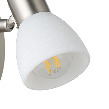 Eglo EU Dakar 1 Satin Nickel Steel & Glass Classic Design Single Spotlight