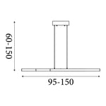 Searchlight Electric Linear LED Pendant, Latte 88520LT