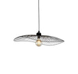 Wave Pendant Convertible to Flush - Black Metal