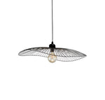 Searchlight Electric Wave Pendant Convertible to Flush - Black Metal 88550BK