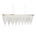Drape LED Bar Pendant - Chrome Metal & Clear Crystal