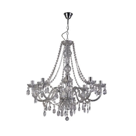 Searchlight Electric Marie Therese  8Lt Pendant - Clear Glass & Acrylic 8888-8CL