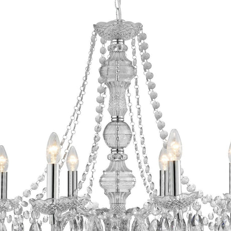 Searchlight Electric Marie Therese  8Lt Pendant - Clear Glass & Acrylic 8888-8CL