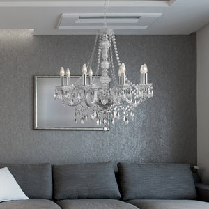 Searchlight Electric Marie Therese  8Lt Pendant - Clear Glass & Acrylic 8888-8CL