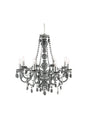 Marie Therese  8Lt Pendant - Grey Glass & Acrylic