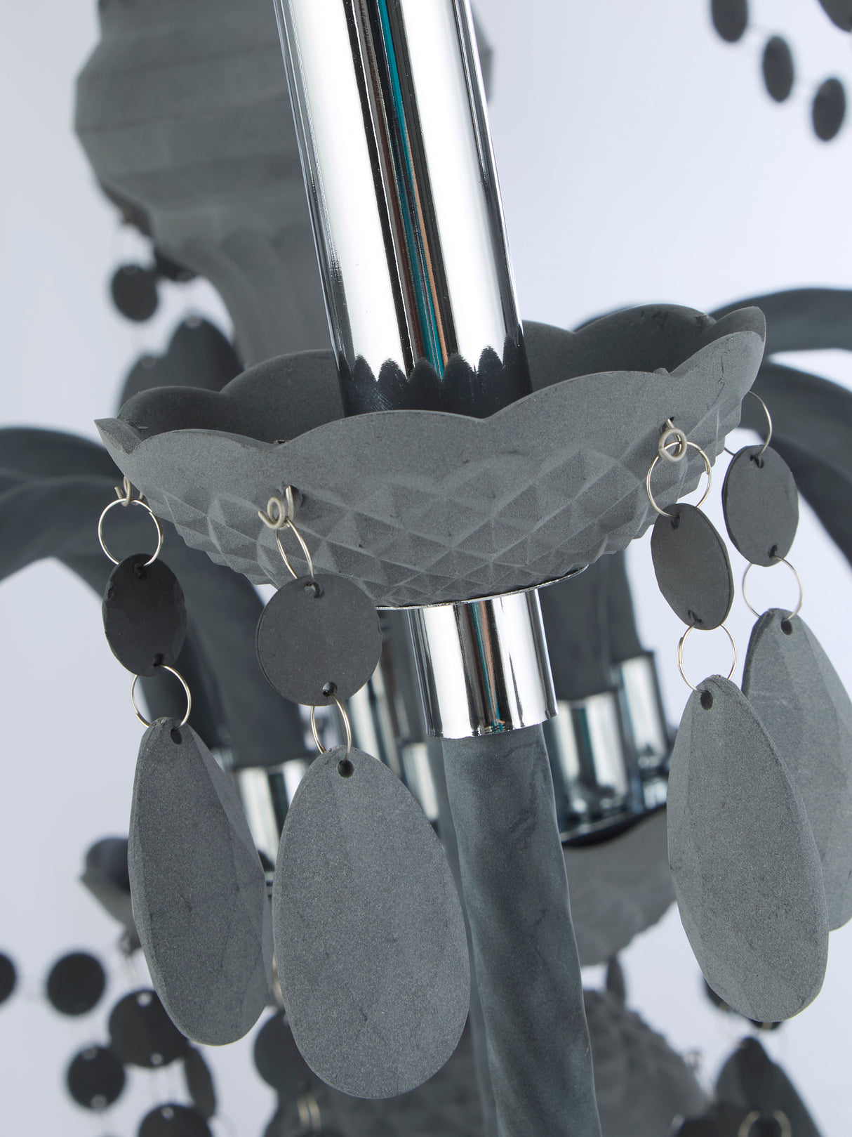 Searchlight Electric Marie Therese  8Lt Pendant - Grey Glass & Acrylic 8888-8GY