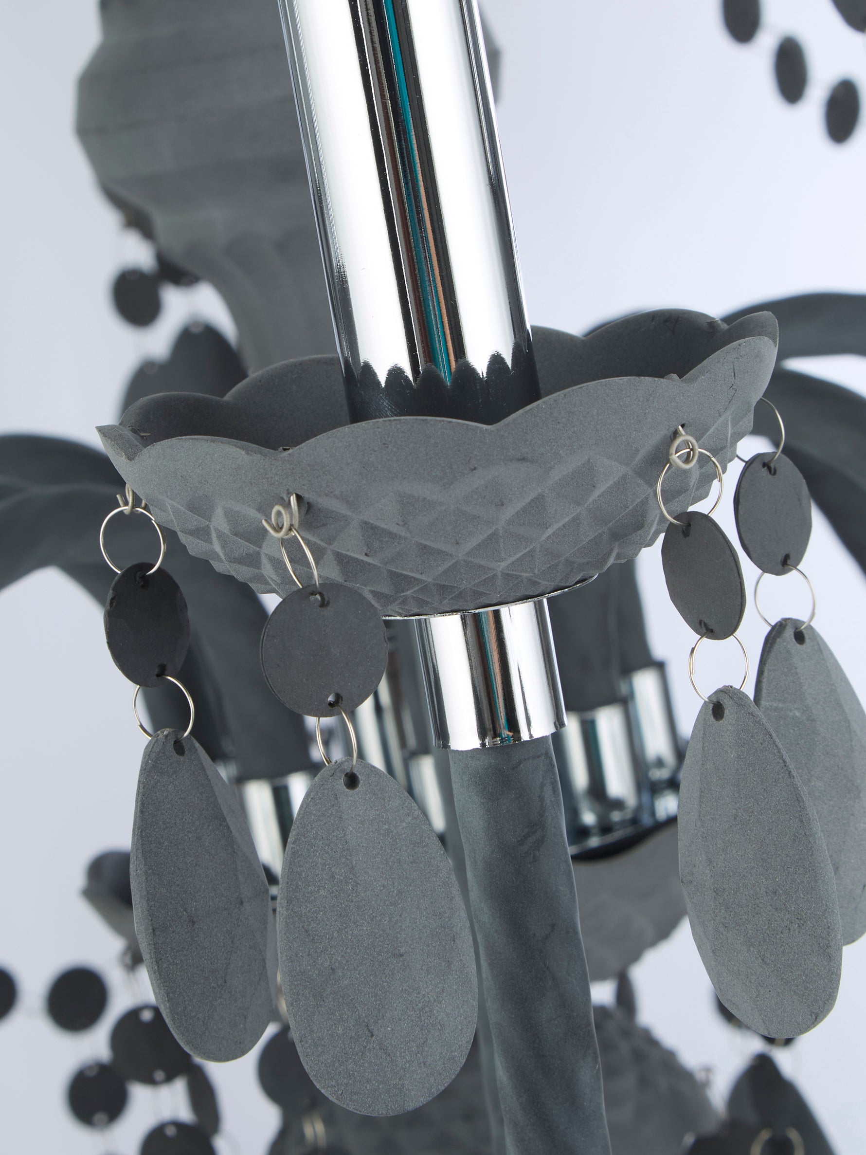 Searchlight Electric Marie Therese  8Lt Pendant - Grey Glass & Acrylic 8888-8GY