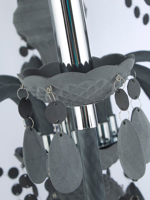 Searchlight Electric Marie Therese  8Lt Pendant - Grey Glass & Acrylic 8888-8GY