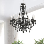 Searchlight Electric Marie Therese  8Lt Pendant - Grey Glass & Acrylic 8888-8GY