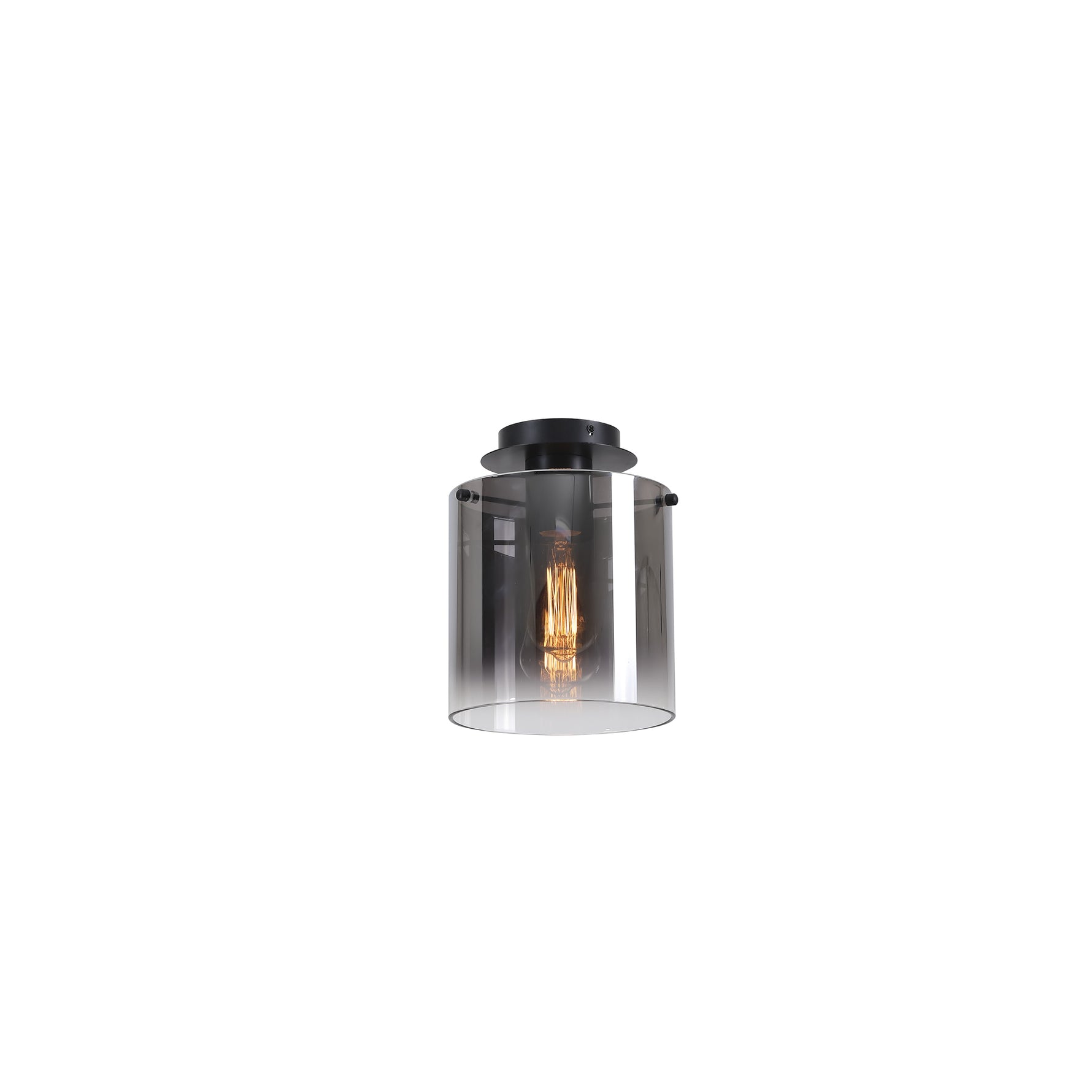 Sweden 1Lt Flush - Matt Black & Smoked Glass