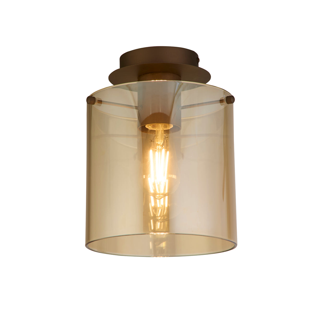 Sweden 1Lt Flush - Mocha Metal & Amber Glass