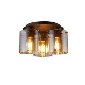 Sweden 3LT Flush - Mocha Metal & Amber Glass
