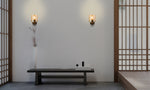 Searchlight Electric Sweden 1Lt Wall Light - Mocha Metal & Amber Glass 88912-1MO