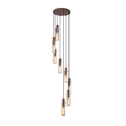 Sweden II 8Lt Multi Drop - Mocha Metal & Amber Glass