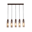 Sweden II 5Lt Bar Pendant - Mocha Metal & Amber Glass