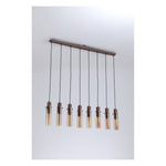 Searchlight Electric Sweden II 8Lt Bar Pendant - Mocha Metal & Amber Glass 88921-8MO