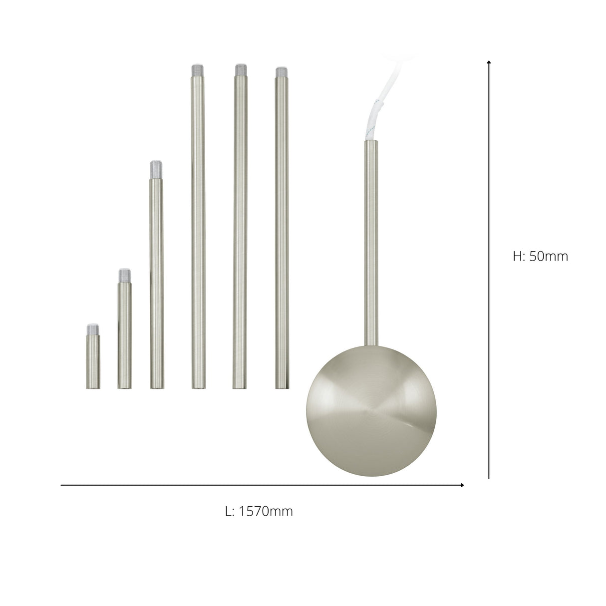 Eglo EU Extention Steel Satin Nickel Accessory