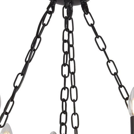 Searchlight Electric Cartwheel III 12Lt Pendant - Black Wrought Iron 8912-12BK
