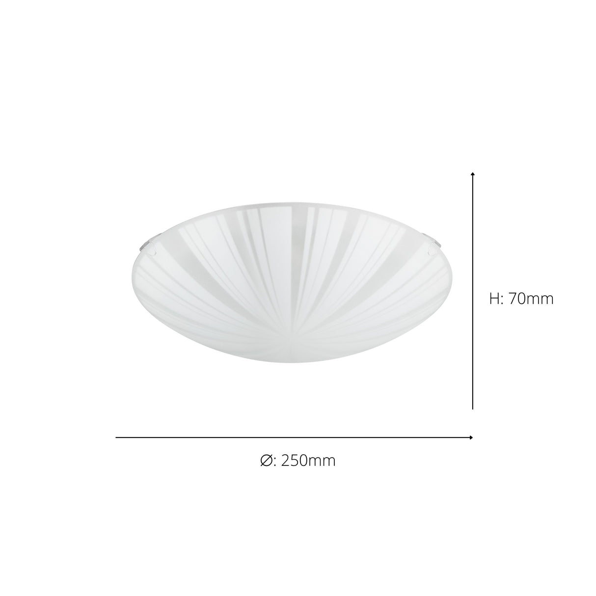 Eglo EU Mars 1 White Steel/Satin Glass Sunbeam Motif Ceiling Light