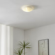 Eglo EU Mars 1 White Steel/Satin Glass Sunbeam Motif Ceiling Light