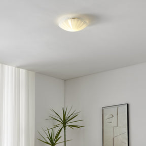 Eglo EU Mars 1 White Steel/Satin Glass Sunbeam Motif Ceiling Light
