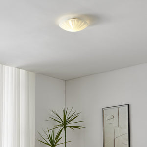 Eglo EU Mars 1 White Steel/Satin Glass Sunbeam Motif Ceiling Light