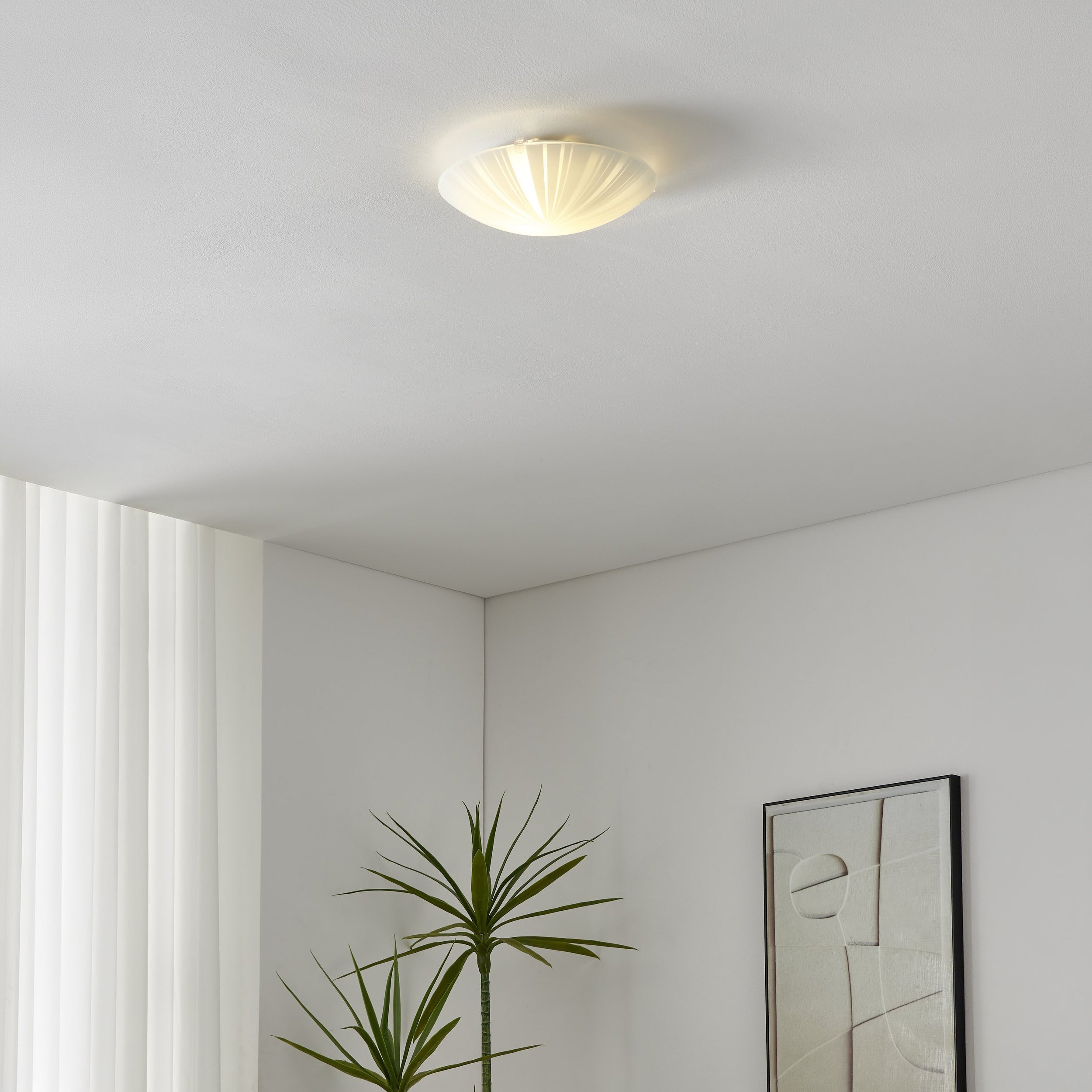 Eglo EU Lantada Floor Lamp Natural/Chrome/Beige