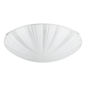 Eglo EU Mars 1 White Steel/Satin Glass Sunbeam Motif Ceiling Light