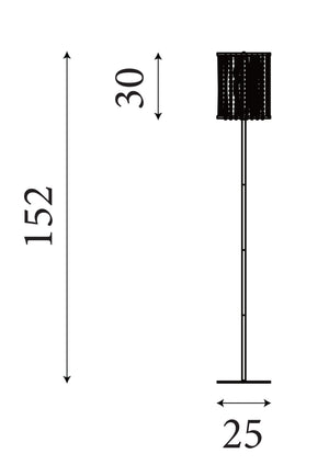 Searchlight Electric Elise  2Lt Floor Lamp  - Chrome Metal & Crystal 8932CC