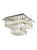 Clover 2 Tier LED Flush - Polished Chrome & Crystal