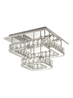 Searchlight Electric Clover 2 Tier LED Flush - Polished Chrome & Crystal 8952CC