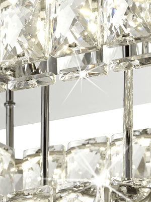 Searchlight Electric Clover 2 Tier LED Flush - Polished Chrome & Crystal 8952CC