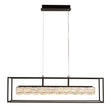 Elevator LED Pendant -  Matt Black Frame & Crystal Centre