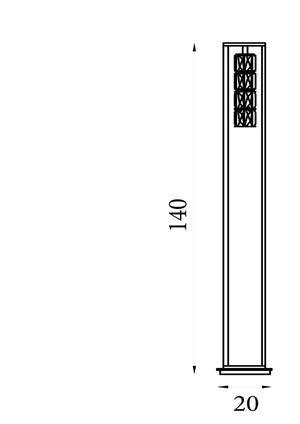 Searchlight Electric Elevator Floor Lamp - Matt Black Frame & Crystal Centre 89563BK