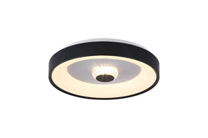 Polka LED Flush Ceiling Light, Matt Black