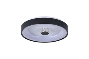 Searchlight Electric Polka LED Flush Ceiling Light, Matt Black 89735-38BK