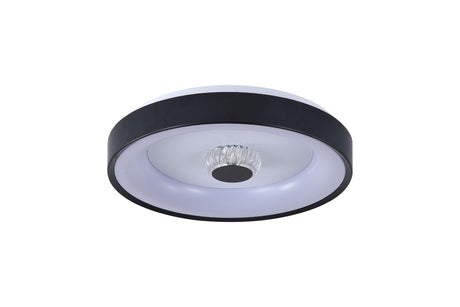 Searchlight Electric Polka LED Flush Ceiling Light, Matt Black 89735-38BK