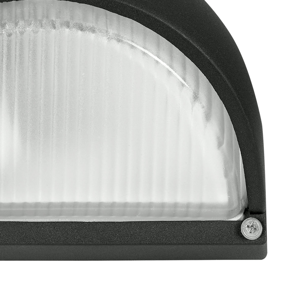 Eglo EU ONJA Outdoor Wall Light – Black Cast Aluminium with Clear Fluted Glass, E27, Classic Exterior Lighting