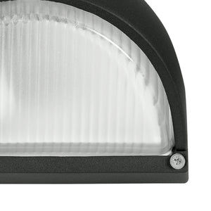 Eglo EU ONJA Outdoor Wall Light – Black Cast Aluminium with Clear Fluted Glass, E27, Classic Exterior Lighting