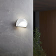 Eglo EU ONJA Outdoor Wall Light – White Cast Aluminium with Clear Fluted Glass, E27, Classic Exterior Lighting