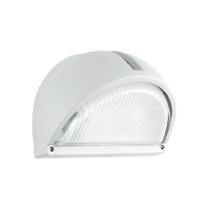 Eglo EU ONJA Outdoor Wall Light – White Cast Aluminium with Clear Fluted Glass, E27, Classic Exterior Lighting