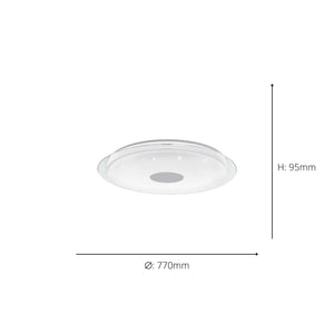 Eglo EU Lanciano-Z White Plastic & Steel LED Tuneable White Ceiling Light