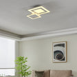 Eglo EU Savatarila-Z Aluminium & Plastic White Modern LED Ceiling Light, 45cm