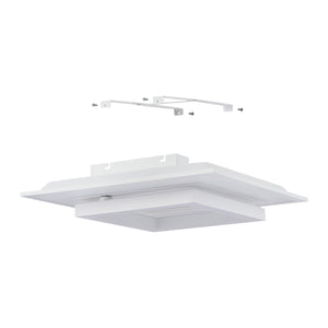 Eglo EU Savatarila-Z Aluminium & Plastic White Modern LED Ceiling Light, 45cm