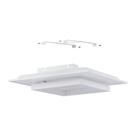 Eglo EU Savatarila-Z Aluminium & Plastic White Modern LED Ceiling Light, 45cm