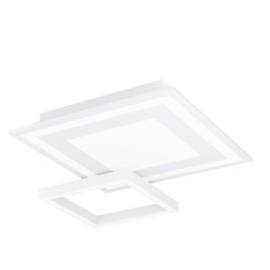 Eglo EU Savatarila-Z Aluminium & Plastic White Modern LED Ceiling Light, 45cm