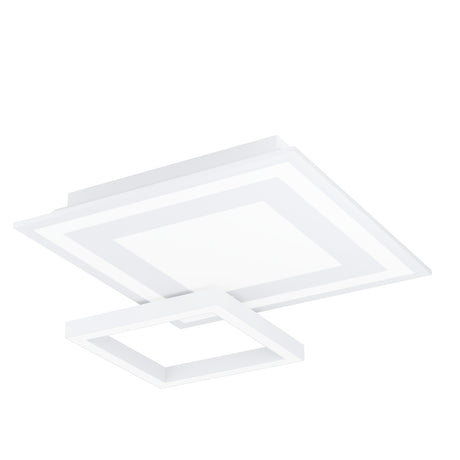 Eglo EU Savatarila-Z Aluminium & Plastic White Modern LED Ceiling Light, 45cm